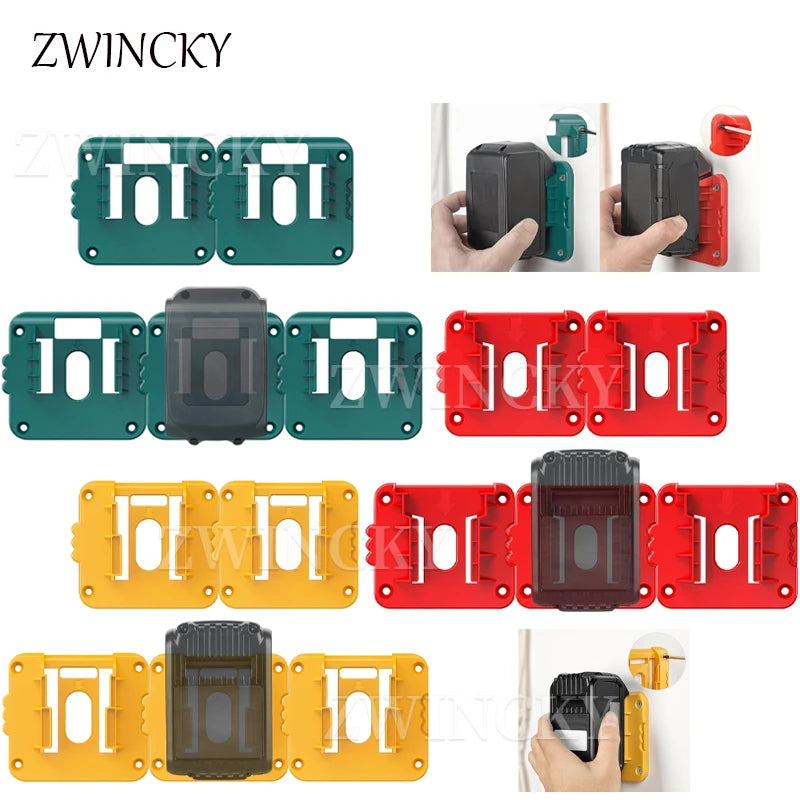 Battery Storage battery case battery holder Rack Holder Case for Makita For dewalt For Milwaukee 18V Devices Wall Mounted in USA