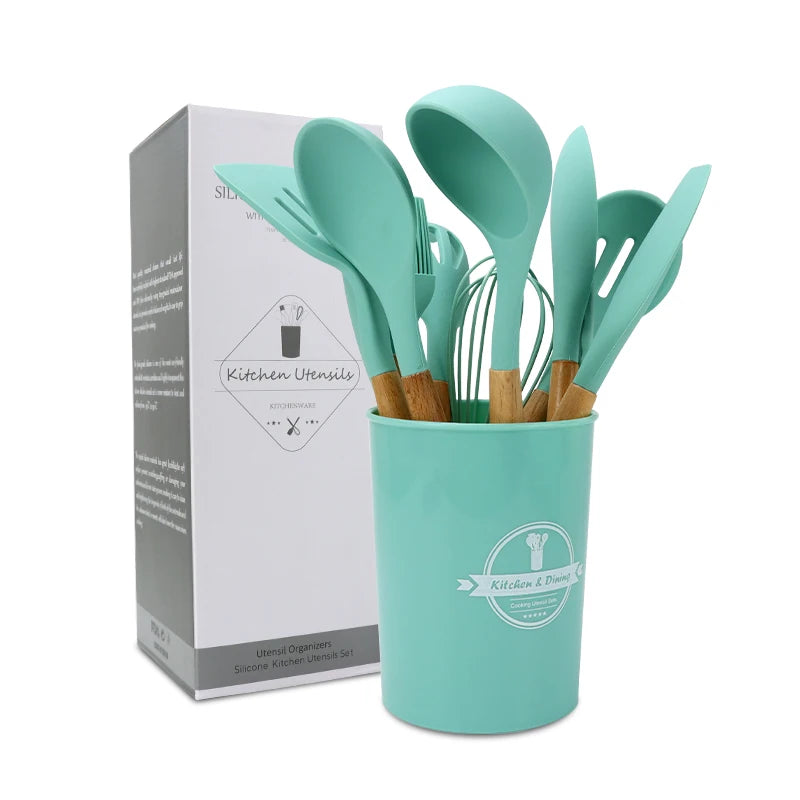 12-Piece Silicone Utensil Set For Amazon FBA