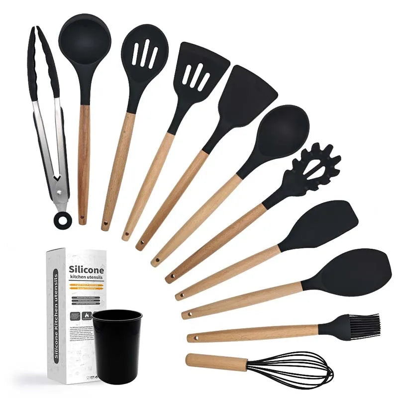 12-Piece Silicone Utensil Set For Amazon FBA