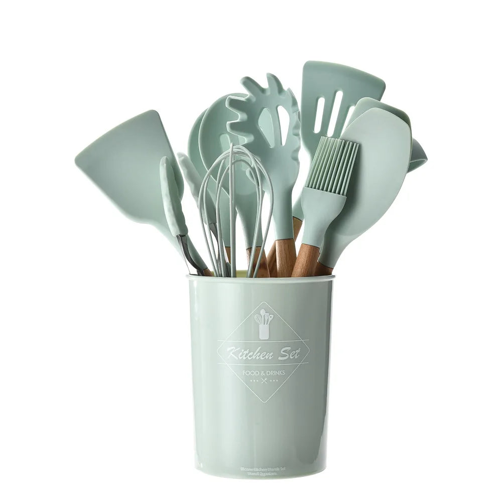 Green Silicone Kitchen Gadget Set