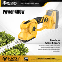Electric Goddess Brushless For Dewalt 20V Battery 2 in 1 Cordless Grass Shears Garden Trimmer Rechargeable Power Tool in USA