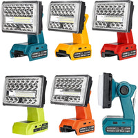 LED Flashlight Outdoors Flood Lamps For Makita/Dewalt/Milwaukee/Bosch/Black&Decker/Ryobi 18V Li-ion Battery Work Light Torch in USA