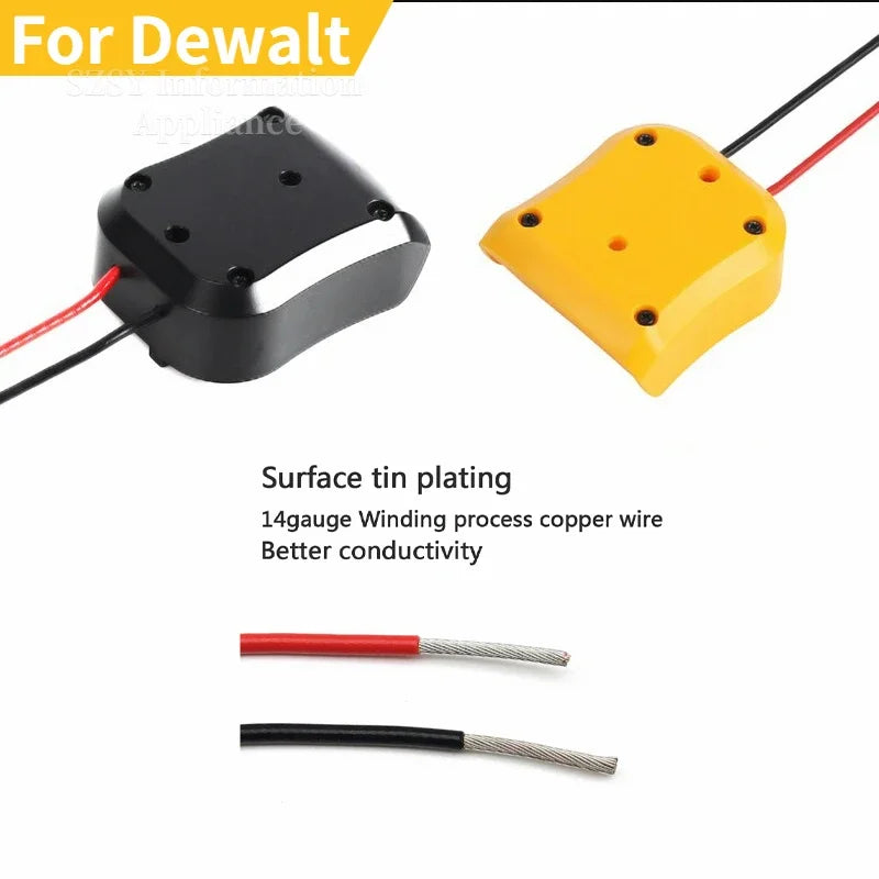 Power Wheels Adapter for DEWALT 10.8V-12V Max Lithium Battery Dock Power Connector DIY Battery Output Adapter with 14 AWG Wires in USA