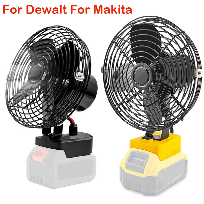 Portable Work Fan For Makita/Dewalt 18V Battery Outdoor Camping 7 inches Electric Workshop Jobsite Working Strong Wind Home in USA