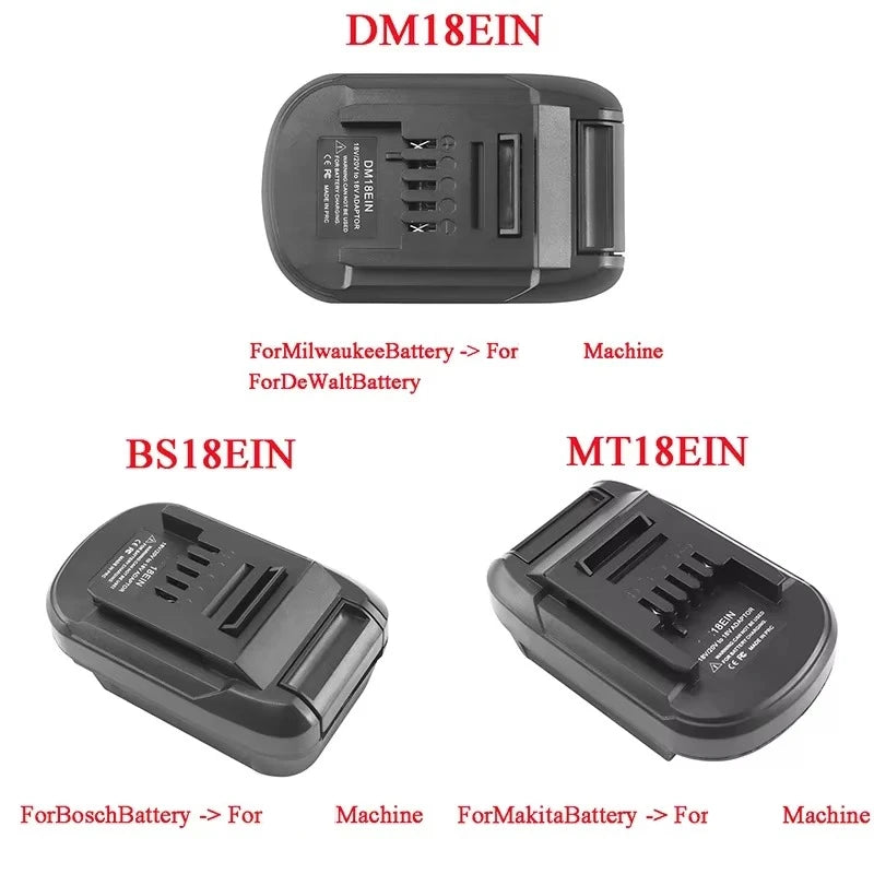 For Makita for DeWalt for Milwaukee for Bosch Li-ion Battery MT18EIN DM18EIN BS18EIN Adapter Converter for Lithium Tool in USA