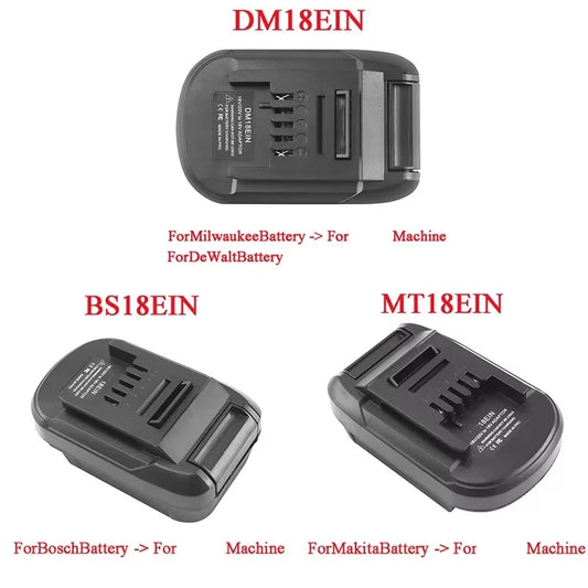 For Makita for DeWalt for Milwaukee for Bosch Li-ion Battery MT18EIN DM18EIN BS18EIN Adapter Converter for Lithium Tool in USA