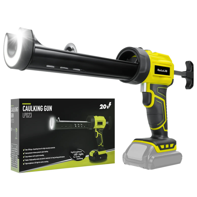 Electric Caulking Gun 10oz/300ml Cordless Caulk Gun 4 Adjustable Speeds with LED Light for Dewalt 20V Battery (No Battery) in USA