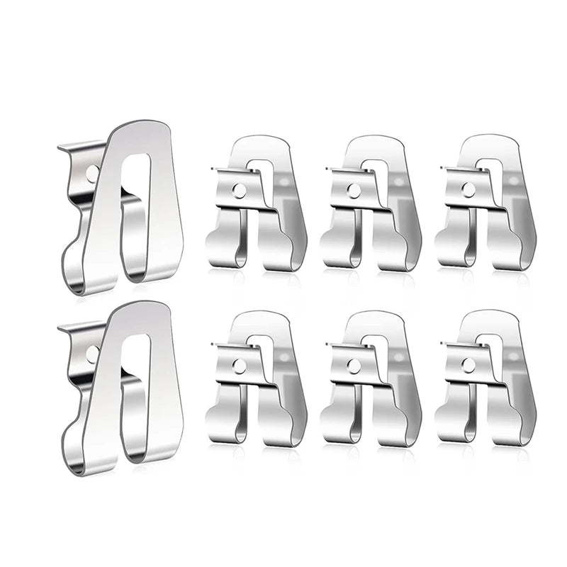8 Piece Belt Clip For Ryobi Silver Stainless Steel For Ryobi And Ridgid 18 Volt Tools 633586002, For Ryobi  Dewalt in USA