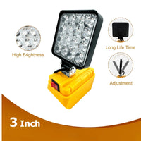 Led Work Light For Dewalt 18V Battery Portable Spotlight Cordless Outdoor Fishing Handheld Emergency ToolLight No Battery No USB in USA