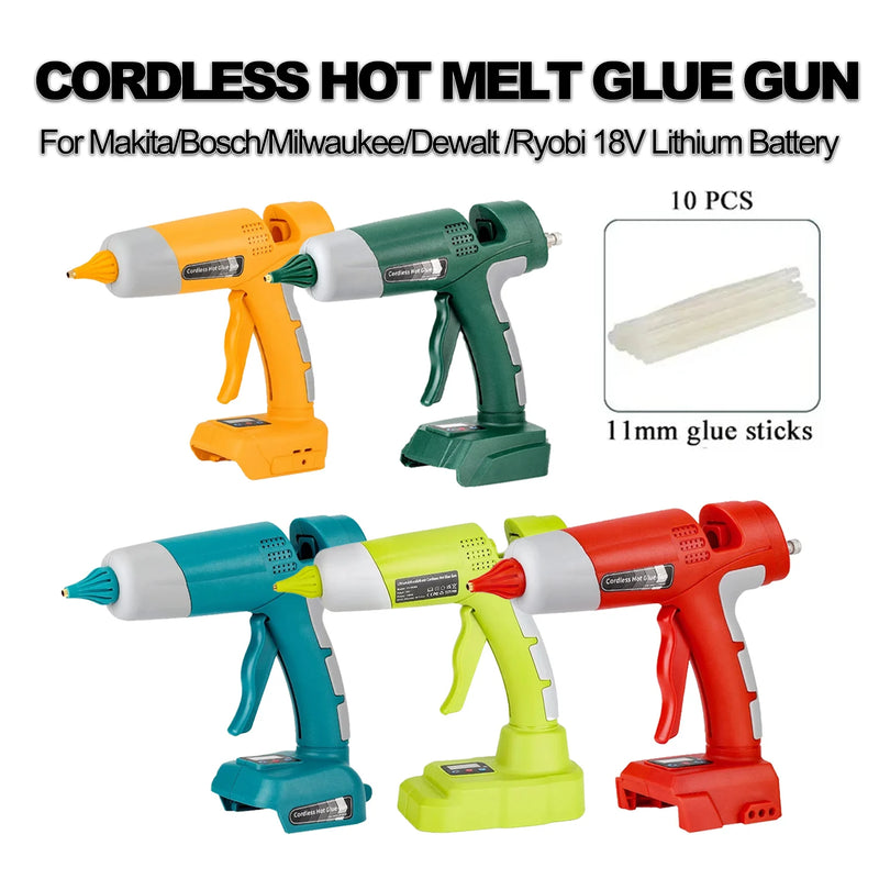 For Makita/Dewalt/Bosch/Milwaukee/Ryobi 18V Lithium Battery for Arts&Crafts&DIY Electric Heat Repair Tool NEW Hot Melt Glue Gun in USA