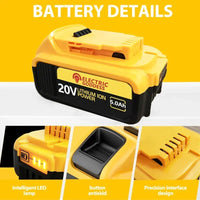 Fit For The Original Dewalt 20v 5Ah Lithium-ion Battery Lithium-ion Replacement Battery For Dewalt 20V Battery Power Tools in USA