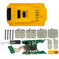 RechoPower New 10 Cells 18650 Battery Case with Type-C Charging Port  Shell Kit for DeWalt 18V Tools - DIY Replacement in USA