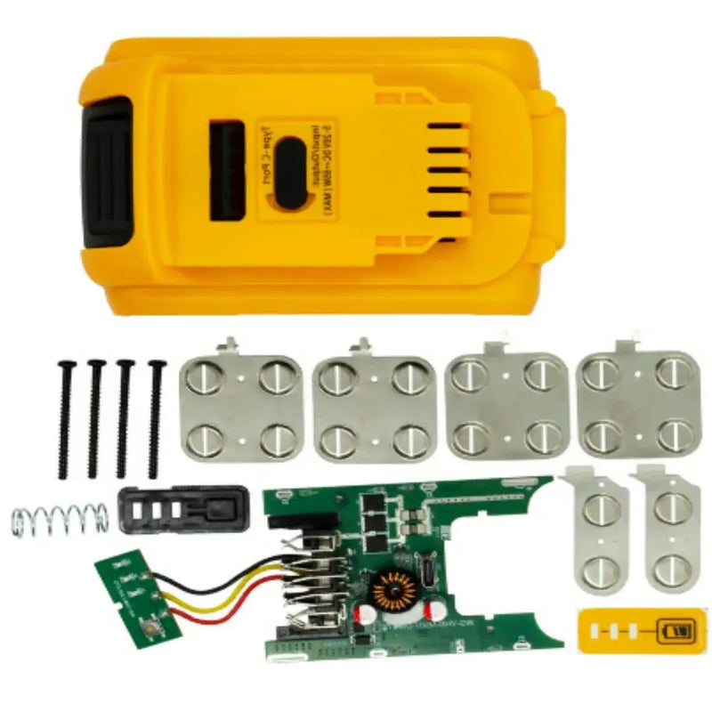 RechoPower New 10 Cells 18650 Battery Case with Type-C Charging Port  Shell Kit for DeWalt 18V Tools - DIY Replacement in USA