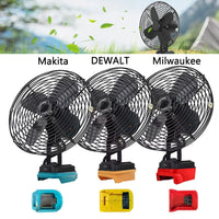 6/8In Camping Fan Outdoor Fishing Wireless Desktop Portable Metal Fan Strong Wind Fan FIt Makita/Dewalt/Milwaukee 18V Battery in USA