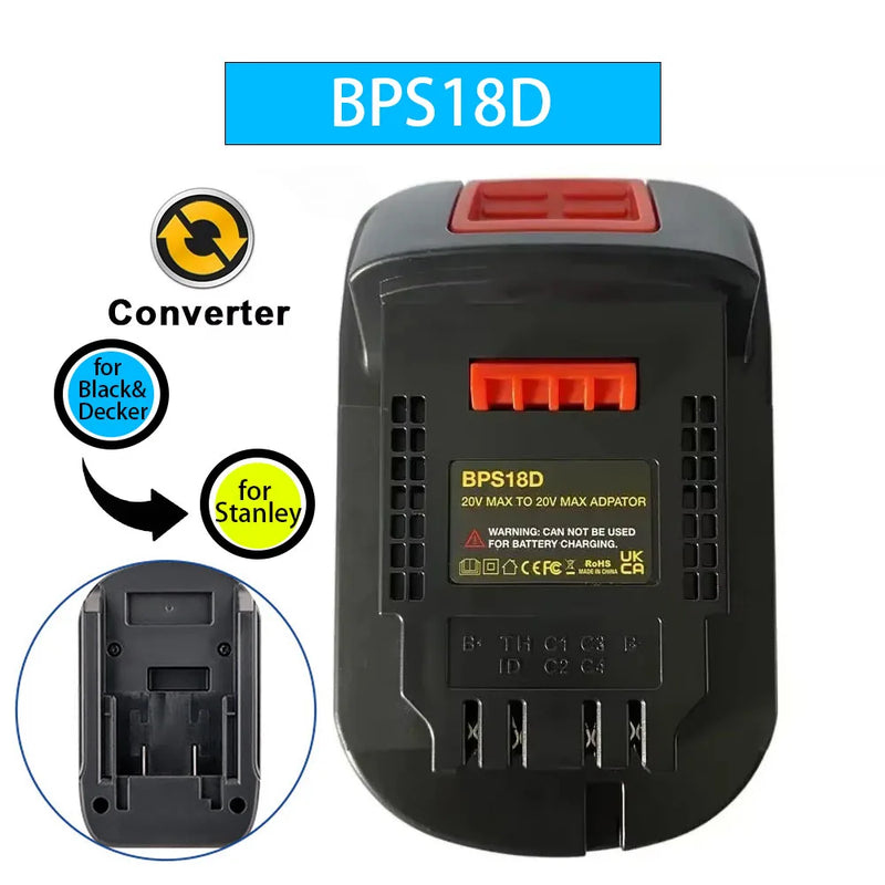 BPS18D Adapter for Black & Decker Stanley Convert battery to Dewalt Nickel Battery Power Tools Use in USA