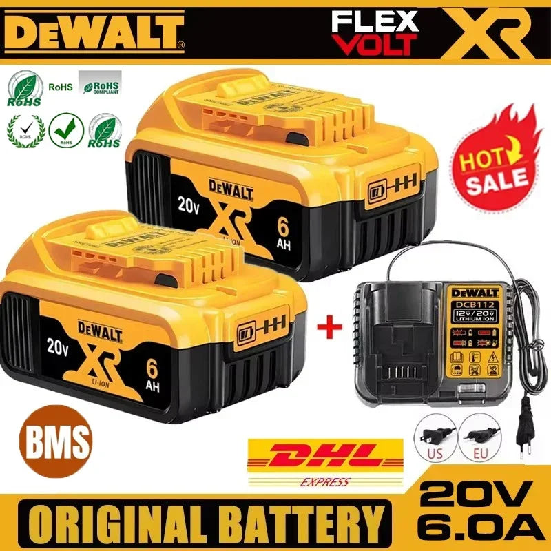 Genuine/Original 18V 20V DEWALT batteries 20V battery MAX Premium XR 6.0Ah Lithium Ion Power Tool Battery in USA