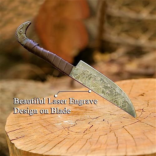 Viking Knife With Raven's Head 