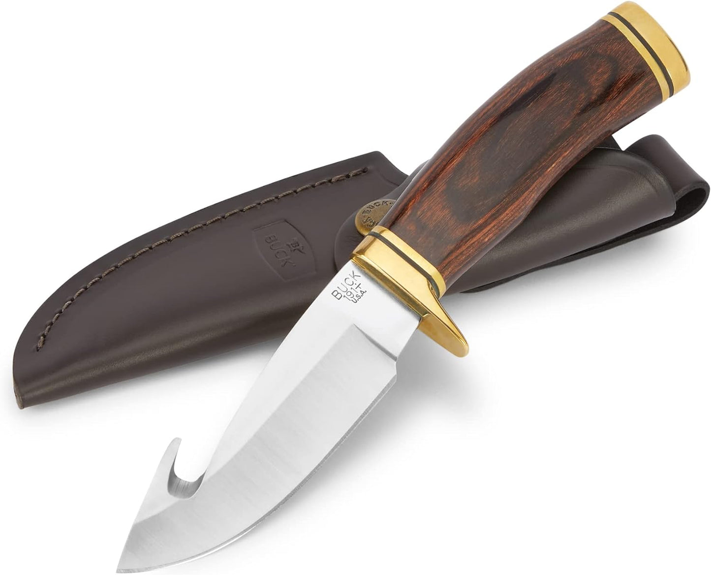 Buck Zipper precision Guthook Fixed Blade For Amazon FBA