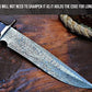 BIGCAT ROAR 14″ Handmade Damascus Hunting Knife 