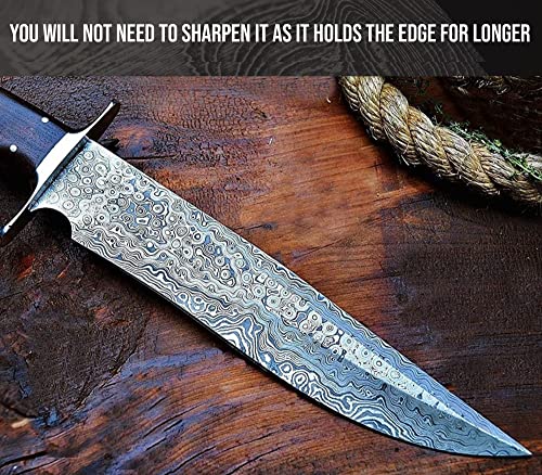 BIGCAT ROAR 14″ Handmade Damascus Hunting Knife 