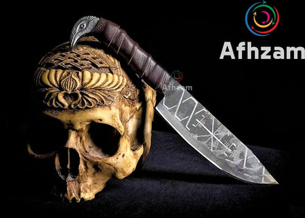 Viking Knife with Leather Sheath for Amazon FBA in USA