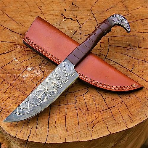 Viking Knife With Raven's Head 