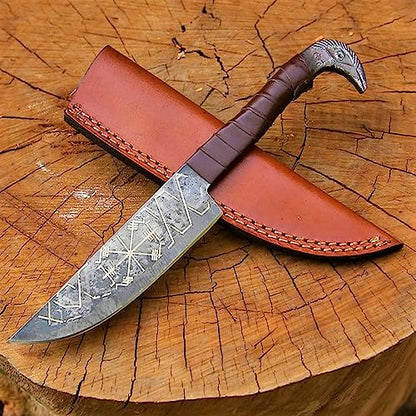 Viking Knife With Raven's Head 