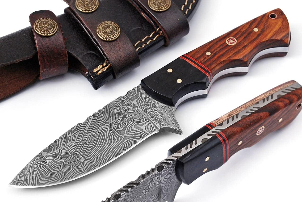 NIFDO Merchants Knives Custom Handmade Hunting Knife Damascus Steel Survival Knife Amazon FBA Product