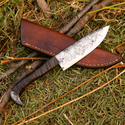 Viking Knife with Leather Sheath for Amazon FBA in USA