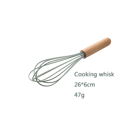 Silicone Kitchen Utensil Set with Wooden Handles For Amazon dropshipping