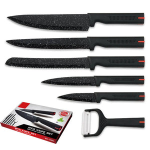 6-Piece Blade Kitchen Knife Set in Gift Box with PP Handles For Amzon Dropshipping