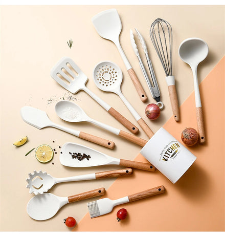 Silicone Elegance: 13-Piece Kitchen Tools for amazon FBA
