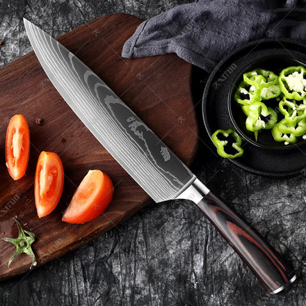 Japanese Damascus Chef Knife Set For Amazon FBA