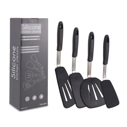 Large Silicone Slotted Turner Set - 4 Pieces For Amazon Dropshipping