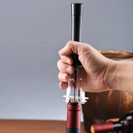 Manual Wine Opener - Air Pressure Pump, Black Corkscrew For Amazon FBA