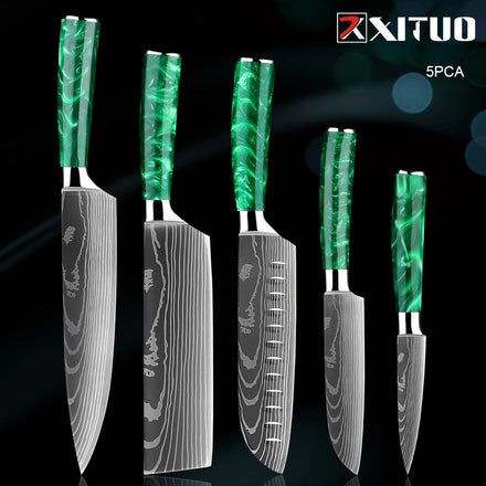 Japanese-Inspired Mastery Stainless Steel Kitchen Knife Set For amazon FBA
