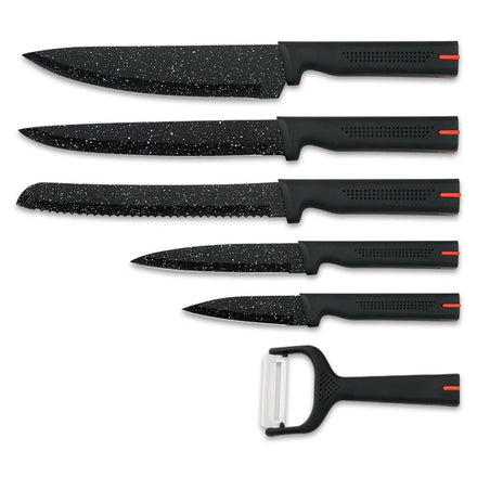 6-Piece Blade Kitchen Knife Set in Gift Box with PP Handles For Amzon Dropshipping