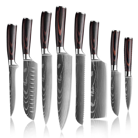 Japanese Damascus Chef Knife Set For Amazon FBA