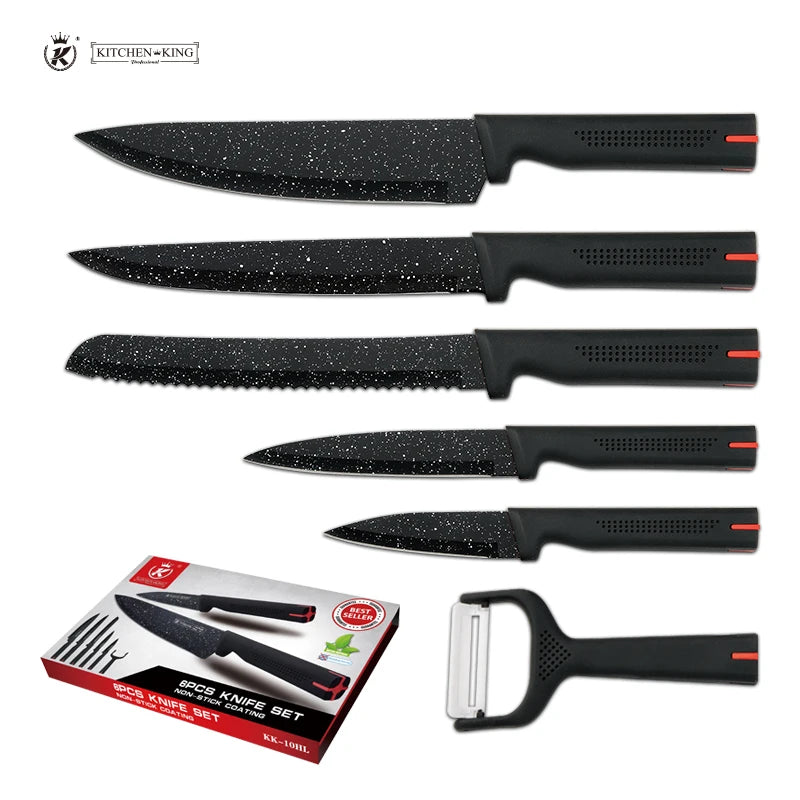 Blade Kitchen Knife Set in Gift Box with PP Handles