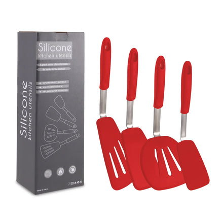 Large Silicone Slotted Turner Set - 4 Pieces For Amazon Dropshipping