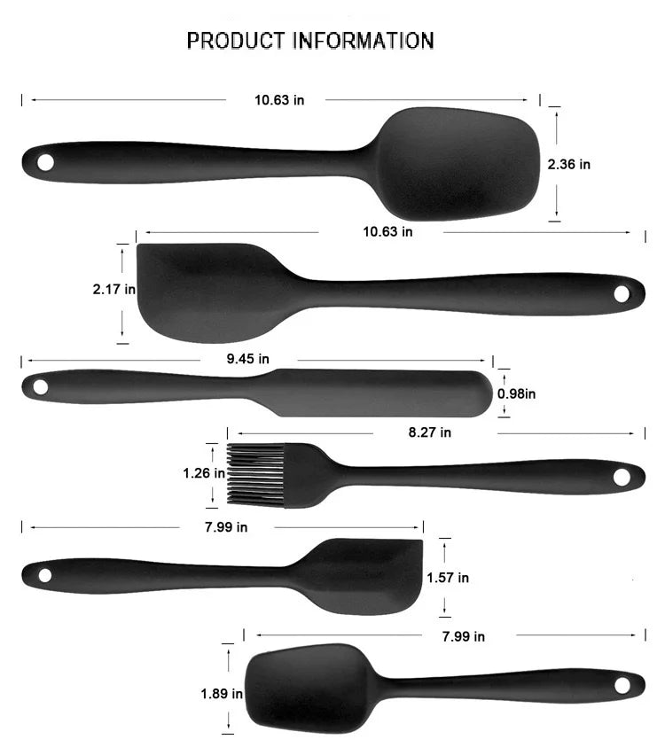 Silicone Spatula Set and Cake Tools